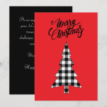 ビンテージ ファームハウス ブラック ホワイト バッファロー チェック ツリー