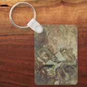 ビンテージ・フェアリー・テイル　エドマンド・デュラックによる人魚 キーホルダー (正面)