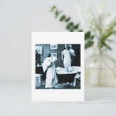 ビンテージ フォトグラフィー 枕投げ ポストカード (スタンド正面)