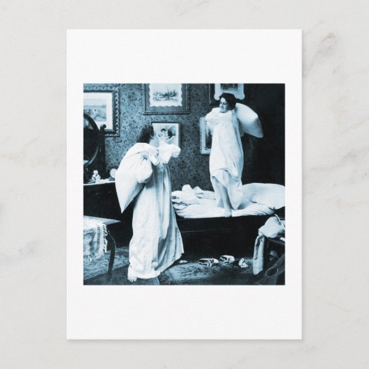 ビンテージ フォトグラフィー 枕投げ ポストカード (正面)