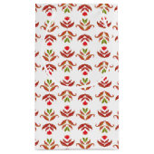 ビンテージ フォークアート フローラル プリント コジー ラスティック オータム スモールペーパーバッグ (裏面)