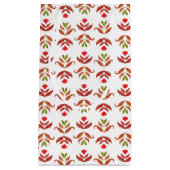 ビンテージ フォークアート フローラル プリント コジー ラスティック オータム スモールペーパーバッグ (正面)