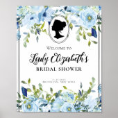 ビンテージ フラワーズ ブリジャートン ウェルカム ブライズシャワー ポスター (正面)