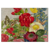 ビンテージ フラワーブーケ 蝴蝶 カッティングボード (正面)