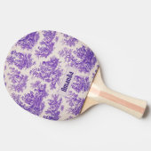 ビンテージ フラワール パープル トワール ド ジュイ モノグラム 卓球ラケット (横)