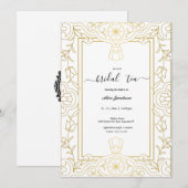 ビンテージ フラワーレジデンシー ウェディング シャワー 招待状 (正面/裏面)