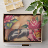 ビンテージ フラワー ピンアップ 薄葉紙 (ギフト)