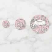 ビンテージ フラワー ピンク グレー トワール ド ジュー コンフェッティ (裏面)