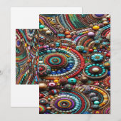 ビンテージ フラワー 招待状 (正面/裏面)