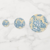 ビンテージ フローラル イエロー ターコイズ トワル ド ジュイ コンフェッティ (裏面)