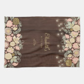 ビンテージ フローラル エレガント ラスティック カントリー キッチンタオル (横)