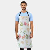 ビンテージ フローラル コテージ トレディショナル フラワーズ エプロン (着用した状態)