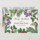 ビンテージ フローラル ベリー ガーランド シーズンカード (正面/裏面)