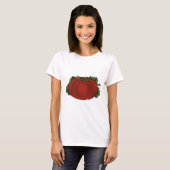 ビンテージ フード, 熟したトマト, 野菜と果物 Tシャツ (正面フル)