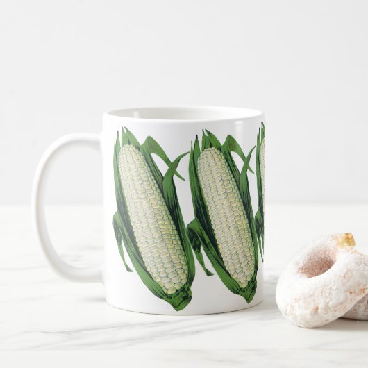 ビンテージ フード 野菜 とうもろこしの実 コーヒーマグカップ (ドーナツ)