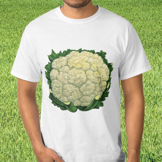 ビンテージ フード 野菜 カリフラワー Tシャツ