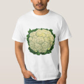 ビンテージ フード 野菜 カリフラワー Tシャツ (正面)