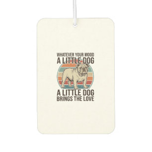 ビンテージ・ブルドッグ 引用Tシャツ 愛犬家 カーエアーフレッシュナー