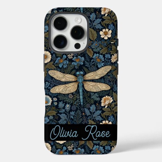ビンテージ ブルーのトンボ Case-Mate iPhoneケース (裏面)