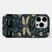 ビンテージ ブルーのトンボ Case-Mate iPhoneケース (裏面 (横))