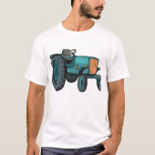ビンテージ ブルー トラクター ファームライフ Tシャツ (正面)