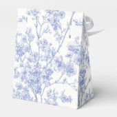 ビンテージ ブルー ボウ フラワーブライダルシャワー フェイバーボックス (裏面サイド)