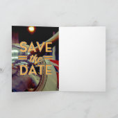 ビンテージ・プロペラ機 Save the Date ノートカード (内部)