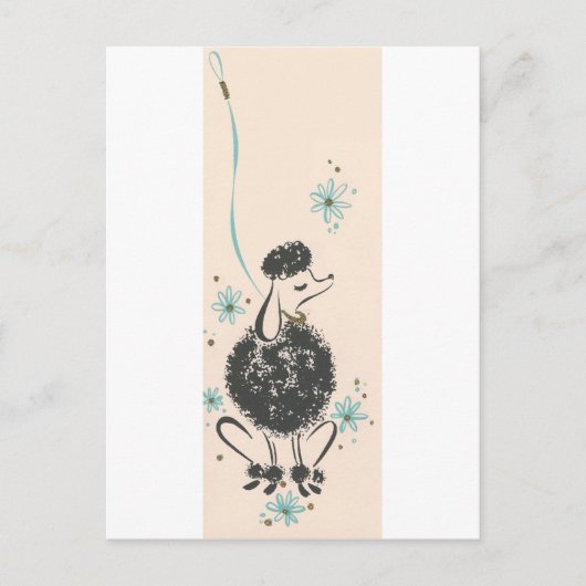 ビンテージ・プードル ポストカード (正面)