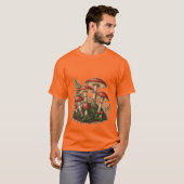 ビンテージ・ベニテングタケのイラスト Tシャツ (正面フル)