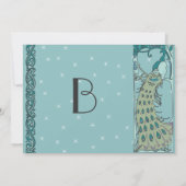 ビンテージ　ペコック　ウェディング　インビテーション 招待状 (裏面)