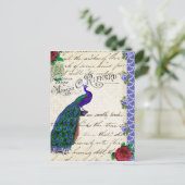 ビンテージ ペコック ソング コラージュ ポストカード (スタンド正面)