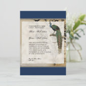 ビンテージ ペコック 6 音符 ミュージック キャンドルブラ スワール 招待状 (スタンド正面)