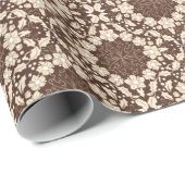 ビンテージ ホリーの葉、実、花、つぼみ ワークシート ラッピングペーパー (ロールコーナー)