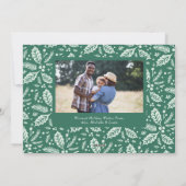 ビンテージ ホリーベリー オーバル フォト | ミントグリーン シーズンカード (裏面)