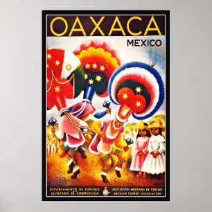 ビンテージ ポスター プリント オアハカ メキシコ 大きい