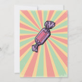 ビンテージ ポップアート ラッピング キャンディ 招待状 (正面)