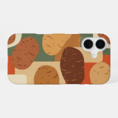 ビンテージ・ポテト柄 iPhone 16ケース (裏面横)