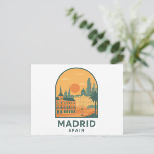 ビンテージ マドリード スペイン 旅行 – レトロ都市 ポストカード