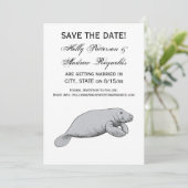 ビンテージ マナティー 描画 招待状 (スタンド正面)