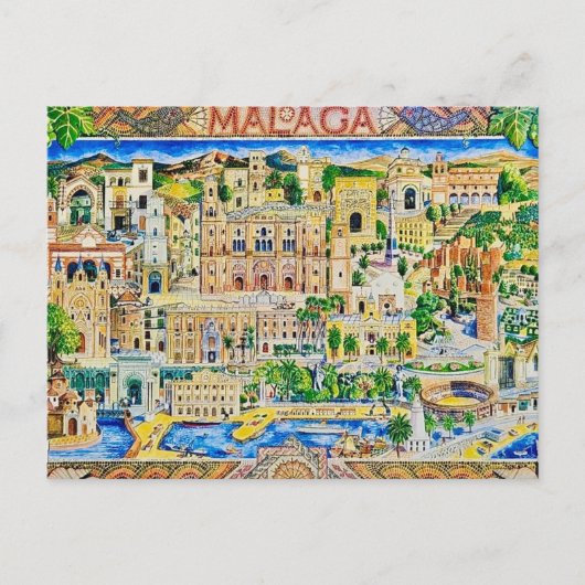 ビンテージ マラガ スペイン ポストカード (正面)