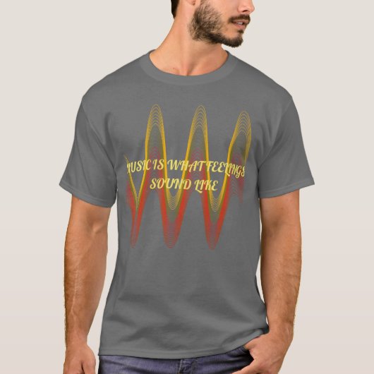 ビンテージ ミュージック ウェーブ Tシャツ (正面)