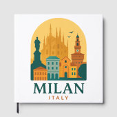 ビンテージ ミラノ イタリア ゲストブック | レトロ ドゥオモ (正面)