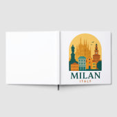ビンテージ ミラノ イタリア ゲストブック | レトロ ドゥオモ (全面)