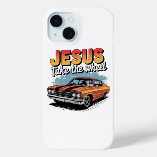 ビンテージ・ムダスルカー「イエス様にステアリングを」 Case-Mate iPhoneケース (裏面)