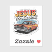 ビンテージ・ムダスルカー「Jesus Take the Wheel」 シール (シート)
