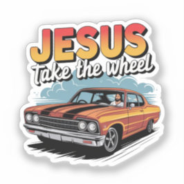 ビンテージ・ムダスルカー「Jesus Take the Wheel」 シール