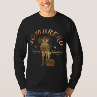 ビンテージ メキシカンソンブレロ ブルワリーロゴデザイン - プロ Tシャツ