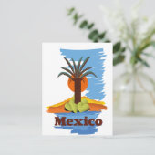 ビンテージ メキシコ ヤシの木 カートゥーン ポストカード (スタンド正面)