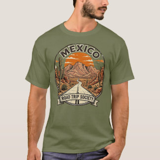 ビンテージ メキシコ ロードトリップ ソサエティ デザート アドベンチャー Tシャツ
