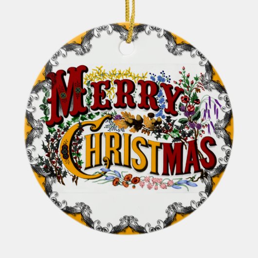 ビンテージ メリークリスマス オーナメント (正面)